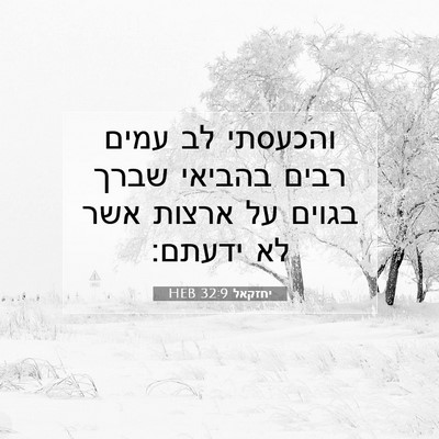Picture 07 - יחזקאל 32:9 HEB - והכעסתי לב עמים רבים - Bible Verse Picture