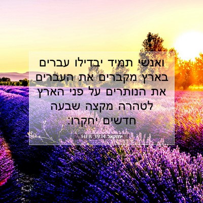Picture 07 - יחזקאל 39:14 HEB - ואנשי תמיד יבדילו עברים - Bible Verse Picture