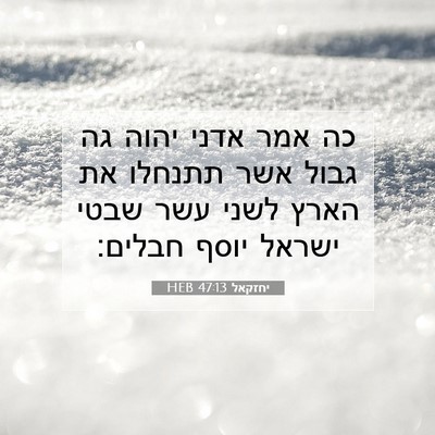 Picture 07 - יחזקאל 47:13 HEB - כה אמר אדני יהוה גה גבול - Bible Verse Picture