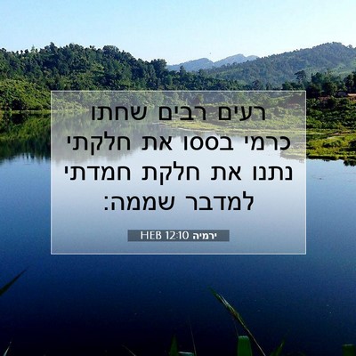 Picture 07 - ירמיה 12:10 HEB - רעים רבים שחתו כרמי בססו את - Bible Verse Picture