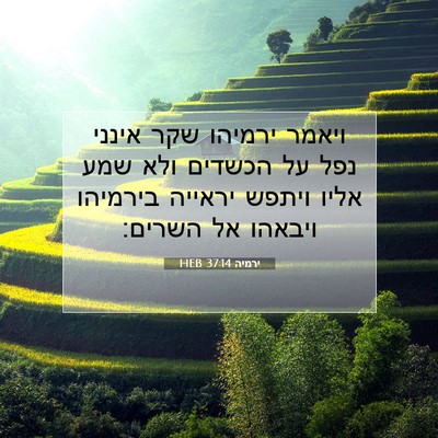 Picture 07 - ירמיה 37:14 HEB - ויאמר ירמיהו שקר אינני נפל - Bible Verse Picture
