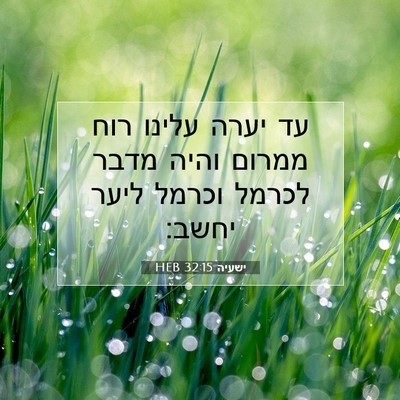 Picture 07 - ישעיה 32:15 HEB - עד יערה עלינו רוח ממרום - Bible Verse Picture