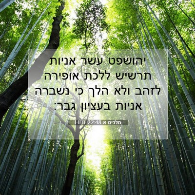 Picture 07 - מלכים א 22:48 HEB - יהושפט עשר אניות תרשיש - Bible Verse Picture