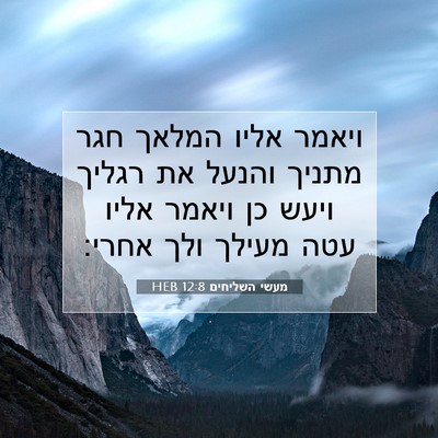 Picture 07 - מעשי השליחים 12:8 HEB - ויאמר אליו המלאך חגר מתניך - Bible Verse Picture