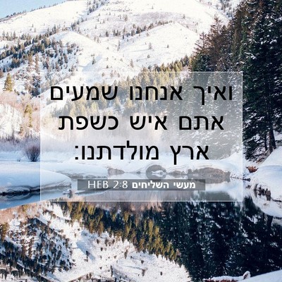 Picture 07 - מעשי השליחים 2:8 HEB - ואיך אנחנו שמעים אתם איש - Bible Verse Picture