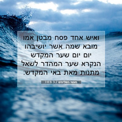 Picture 07 - מעשי השליחים 3:2 HEB - ואיש אחד פסח מבטן אמו מובא - Bible Verse Picture