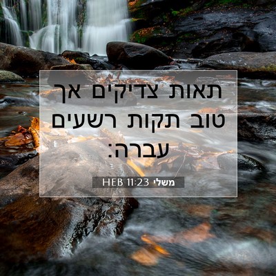 Picture 07 - משלי 11:23 HEB - תאות צדיקים אך טוב תקות - Bible Verse Picture