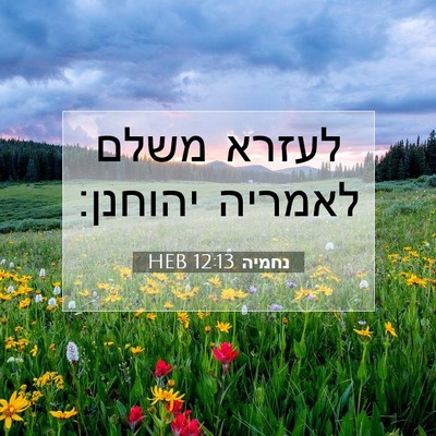 Picture 07 - נחמיה 12:13 HEB - לעזרא משלם לאמריה - Bible Verse Picture