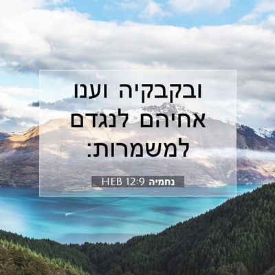 Picture 07 - נחמיה 12:9 HEB - ובקבקיה וענו אחיהם לנגדם - Bible Verse Picture