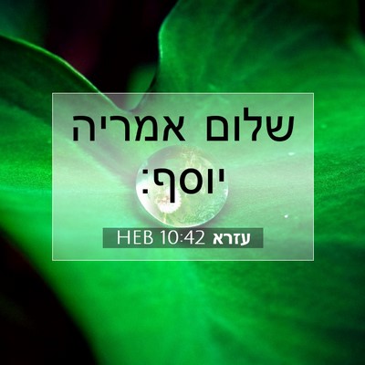 Picture 07 - עזרא 10:42 HEB - שלום אמריה - Bible Verse Picture