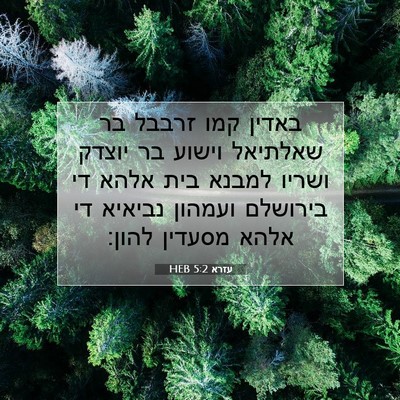 Picture 07 - עזרא 5:2 HEB - באדין קמו זרבבל בר שאלתיאל - Bible Verse Picture