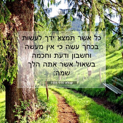Picture 07 - קהלת 9:10 HEB - כל אשר תמצא ידך לעשות בכחך - Bible Verse Picture