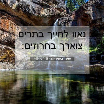 Picture 07 - שיר השירים 1:10 HEB - נאוו לחייך בתרים צוארך - Bible Verse Picture
