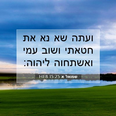 Picture 07 - שמואל א 15:25 HEB - ועתה שא נא את חטאתי ושוב - Bible Verse Picture