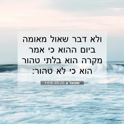 Picture 07 - שמואל א 20:26 HEB - ולא דבר שאול מאומה ביום - Bible Verse Picture