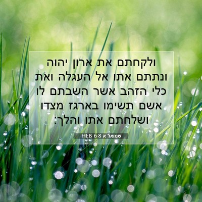 Picture 07 - שמואל א 6:8 HEB - ולקחתם את ארון יהוה ונתתם - Bible Verse Picture
