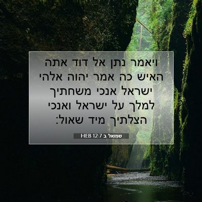 Picture 07 - שמואל ב 12:7 HEB - ויאמר נתן אל דוד אתה האיש - Bible Verse Picture