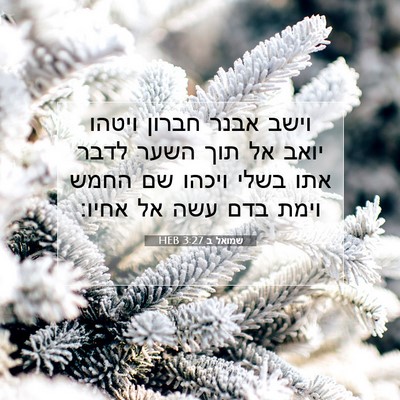Picture 07 - שמואל ב 3:27 HEB - וישב אבנר חברון ויטהו יואב - Bible Verse Picture