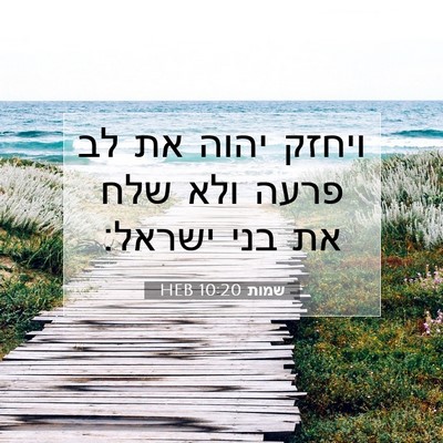 Picture 07 - שמות 10:20 HEB - ויחזק יהוה את לב פרעה ולא - Bible Verse Picture