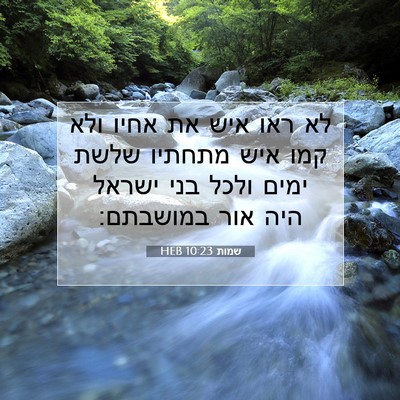 Picture 07 - שמות 10:23 HEB - לא ראו איש את אחיו ולא קמו - Bible Verse Picture
