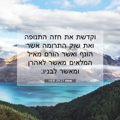 Picture 07 - שמות 29:27 HEB - וקדשת את חזה התנופה ואת שוק - Bible Verse Picture