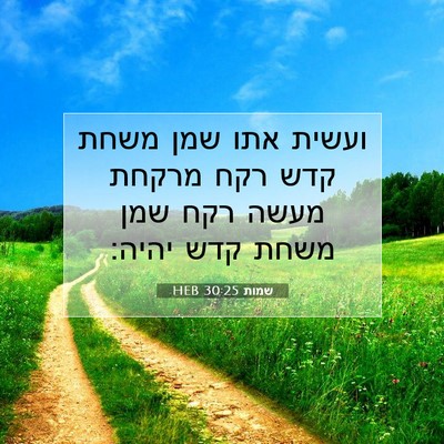 Picture 07 - שמות 30:25 HEB - ועשית אתו שמן משחת קדש רקח - Bible Verse Picture