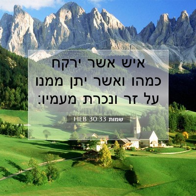 Picture 07 - שמות 30:33 HEB - איש אשר ירקח כמהו ואשר יתן - Bible Verse Picture