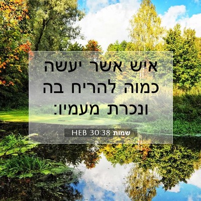Picture 07 - שמות 30:38 HEB - איש אשר יעשה כמוה להריח בה - Bible Verse Picture