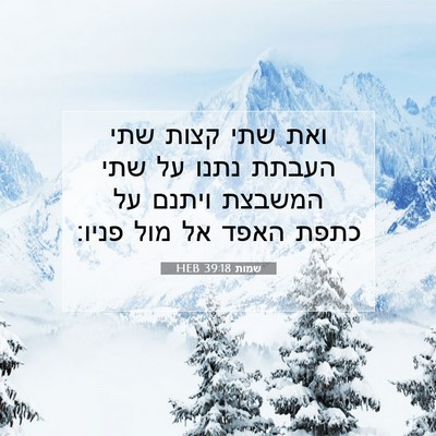 Picture 07 - שמות 39:18 HEB - ואת שתי קצות שתי העבתת נתנו - Bible Verse Picture