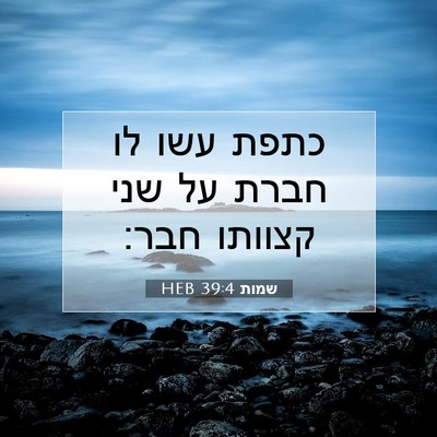 Picture 07 - שמות 39:4 HEB - כתפת עשו לו חברת על שני - Bible Verse Picture