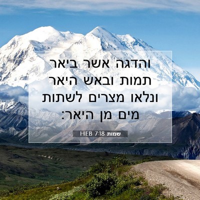 Picture 07 - שמות 7:18 HEB - והדגה אשר ביאר תמות ובאש - Bible Verse Picture