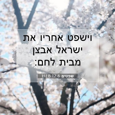Picture 07 - שפטים 12:8 HEB - וישפט אחריו את ישראל אבצן - Bible Verse Picture