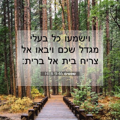 Picture 07 - שפטים 9:46 HEB - וישמעו כל בעלי מגדל שכם - Bible Verse Picture