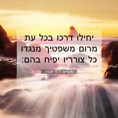 Picture 07 - תהלים 10:5 HEB - יחילו דרכו בכל עת מרום - Bible Verse Picture