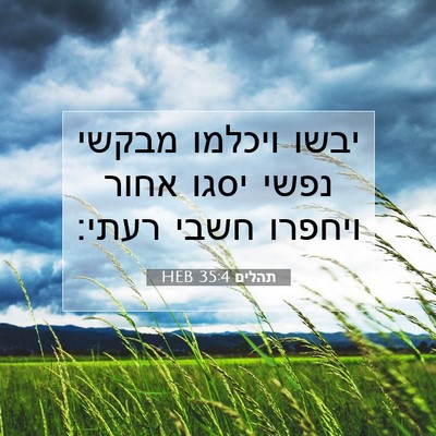 Picture 07 - תהלים 35:4 HEB - יבשו ויכלמו מבקשי נפשי - Bible Verse Picture