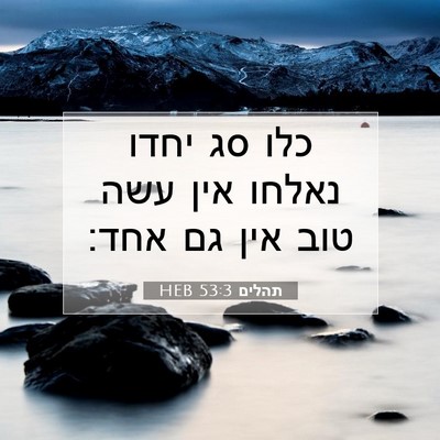 Picture 07 - תהלים 53:3 HEB - כלו סג יחדו נאלחו אין עשה - Bible Verse Picture