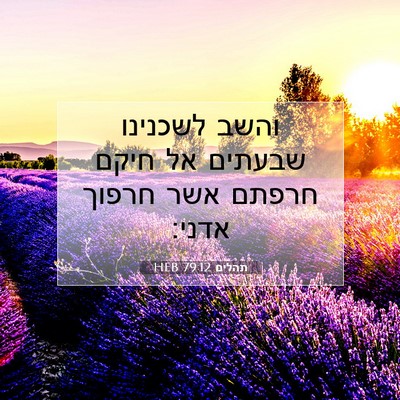 Picture 07 - תהלים 79:12 HEB - והשב לשכנינו שבעתים אל - Bible Verse Picture