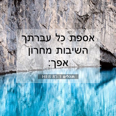 Picture 07 - תהלים 85:3 HEB - אספת כל עברתך השיבות מחרון - Bible Verse Picture
