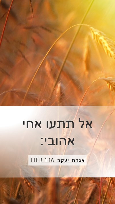 אגרת יעקב 1:16 HEB Bible Verse Image