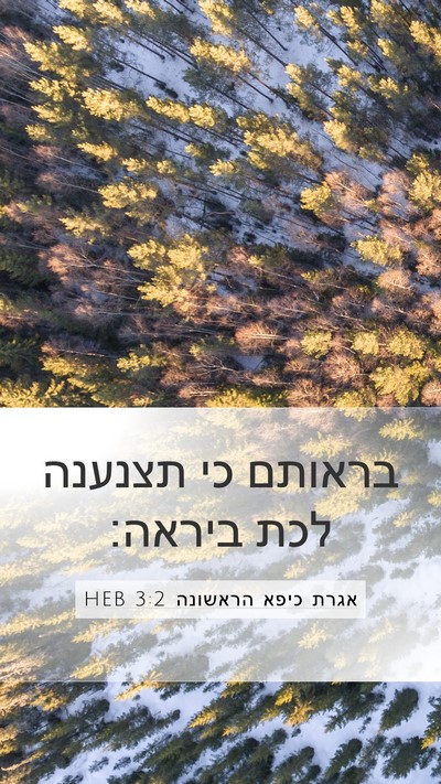 אגרת כיפא הראשונה 3:2 HEB Bible Verse Image