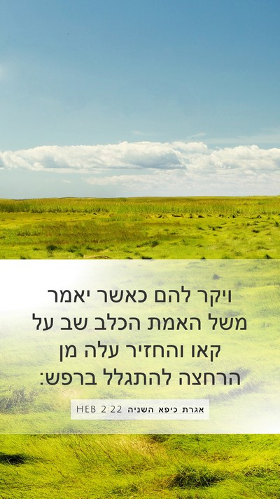 אגרת כיפא השניה 2:22 HEB Bible Verse Image