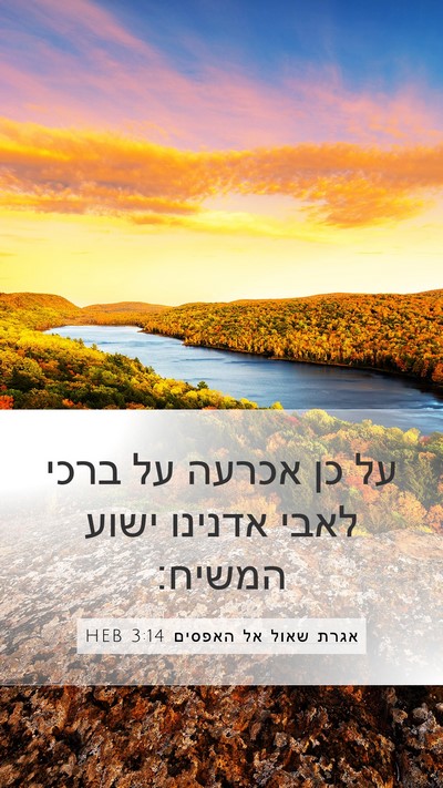 אגרת שאול אל האפסים 3:14 HEB Bible Verse Image