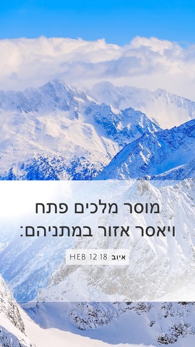 איוב 12:18 HEB Bible Verse Image