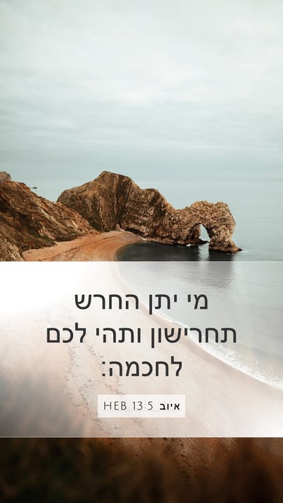 איוב 13:5 HEB Bible Verse Image
