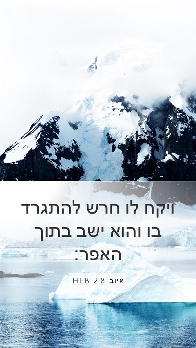 איוב 2:8 HEB Bible Verse Image
