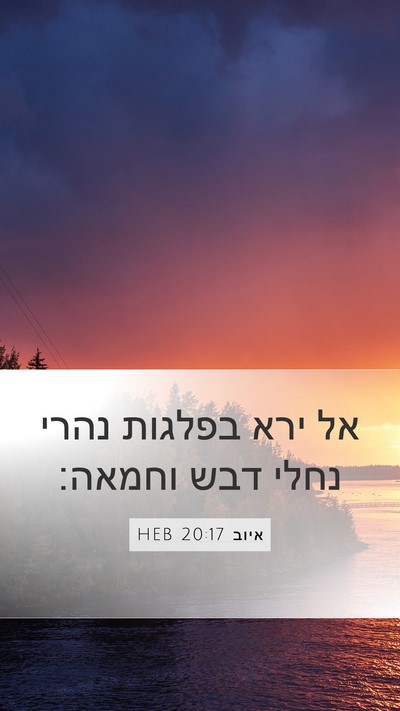 איוב 20:17 HEB Bible Verse Image