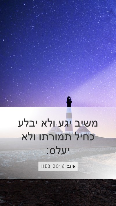 איוב 20:18 HEB Bible Verse Image