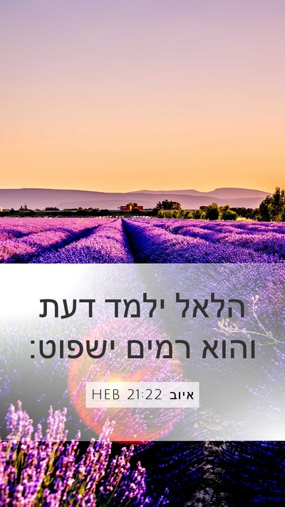 איוב 21:22 HEB Bible Verse Image