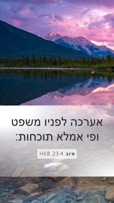 איוב 23:4 HEB Bible Verse Image