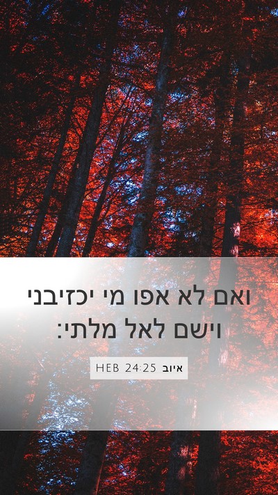 איוב 24:25 HEB Bible Verse Image